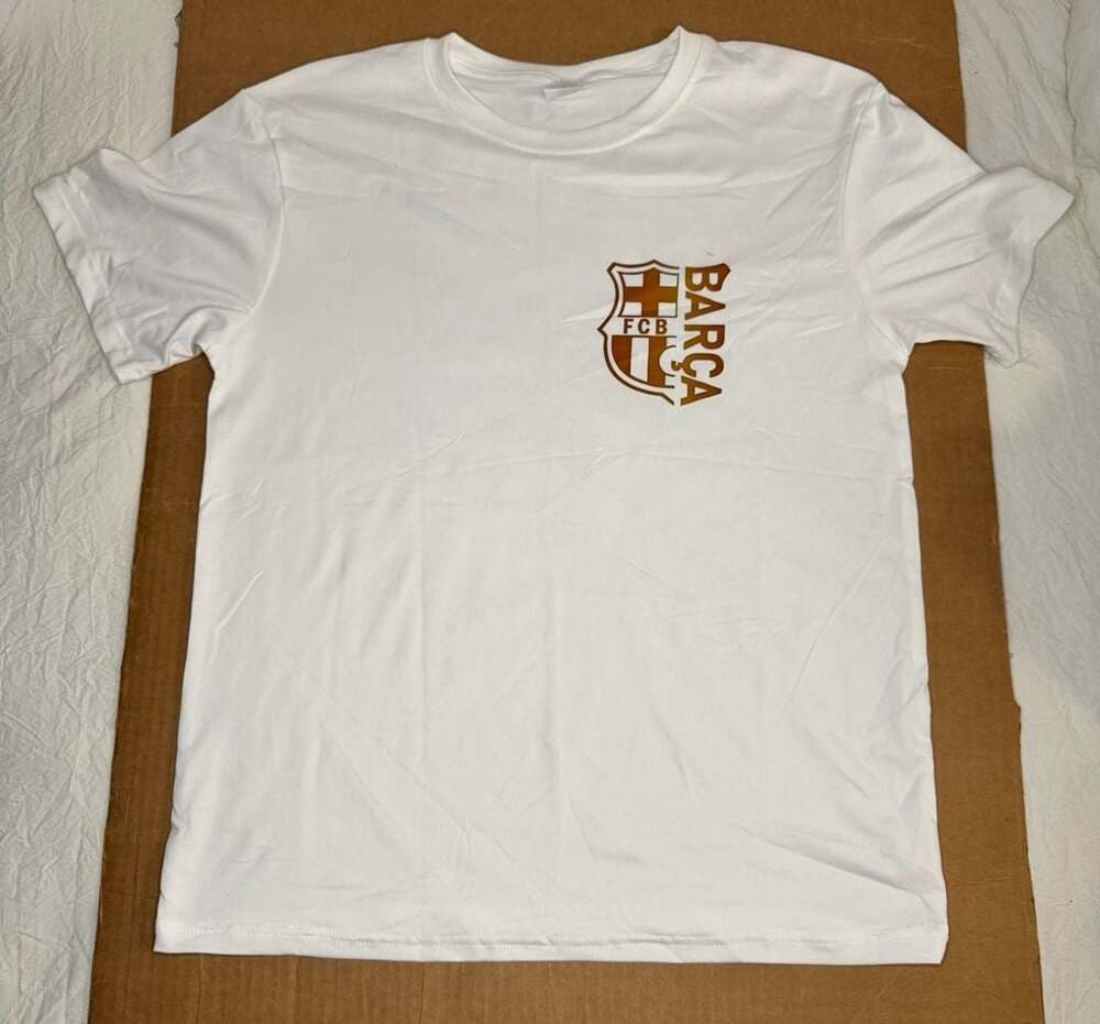 KonKave FC Barcelona Barca White T-Shirt Size M Style 2000P NWOT